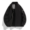 Men's fleece jacket with stand-up collar, wind-resistant microfleece and zippered pockets Fashion Glam