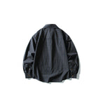 Men's overshirt in check pattern with front pockets and snap button placket Fashion Glam