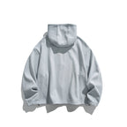 Unisex Oversize Fleece Zip Jacket with Hood, Two-Way Zipper and Adjustable Hem Fashion Glam