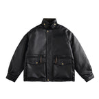 Men's Boxy-padded Utility blazer with high stand-up collar and patch pockets Fashion Glam