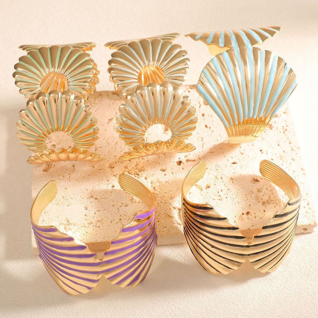 Women's bangle with elegant shell design Fashion Glam