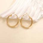Women's hoop earrings made of high-quality stainless steel with elegant design Fashion Glam