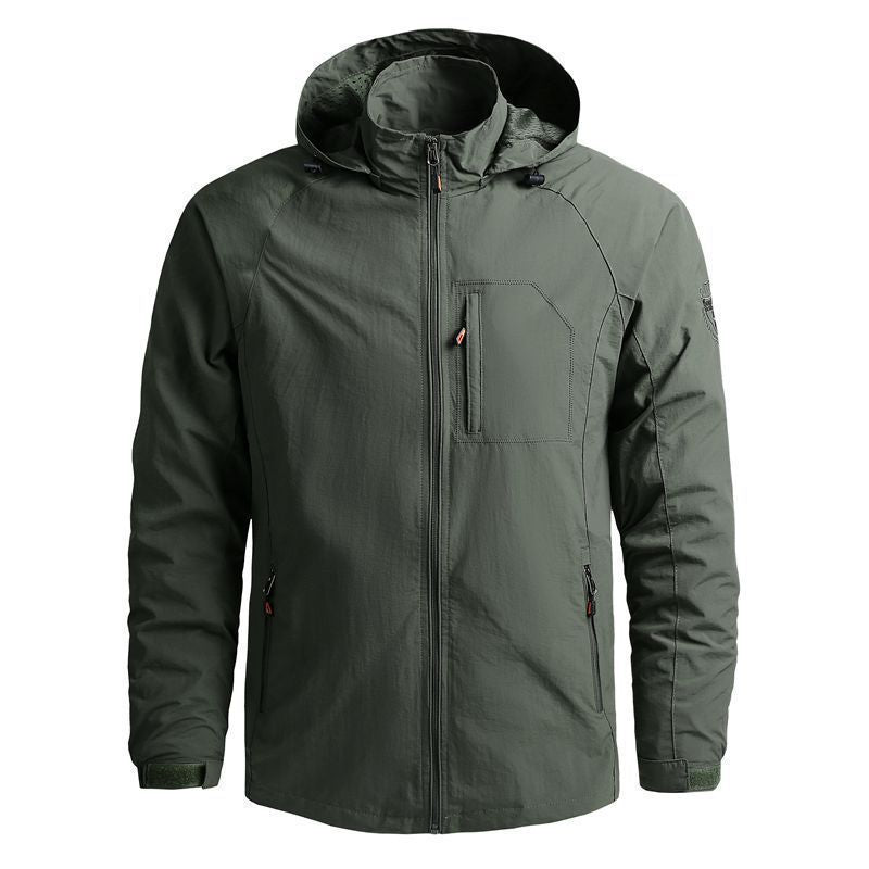 Men's Tactical-Urban Transitional Jacket with Hood, Mesh Lining and Concealed Zipper Pockets Fashion Glam