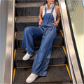 Women's overalls in wide-leg design with a relaxed fit, adjustable straps, and functional pockets Fashion Glam