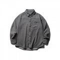 Men's Striped Oversized Shirt made of Washed Cotton Blend with Chest Pocket Fashion Glam