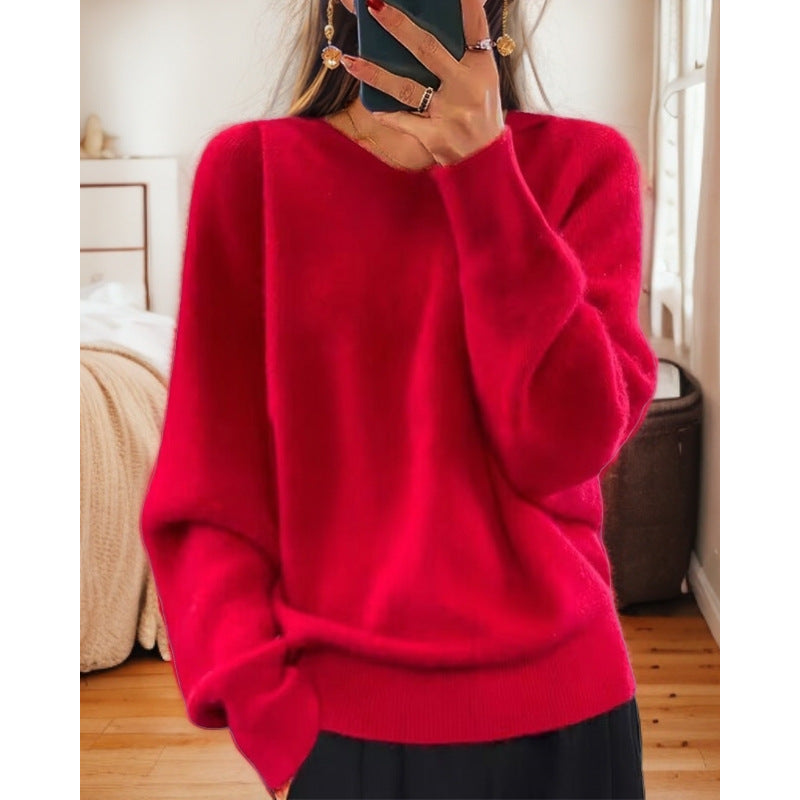 Women cozy Cashmere Sweater Fashion Glam