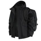 Men's Urban Weather-Resistant Hooded Parka with Multifunctional Pockets and Mesh Lining Fashion Glam