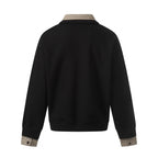 Men's sweatshirt with integrated shirt collar and layering look Fashion Glam