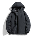 Men's Technical Quilted Parka with Hood, Thermo Insulation and Chest Zip Pocket Fashion Glam
