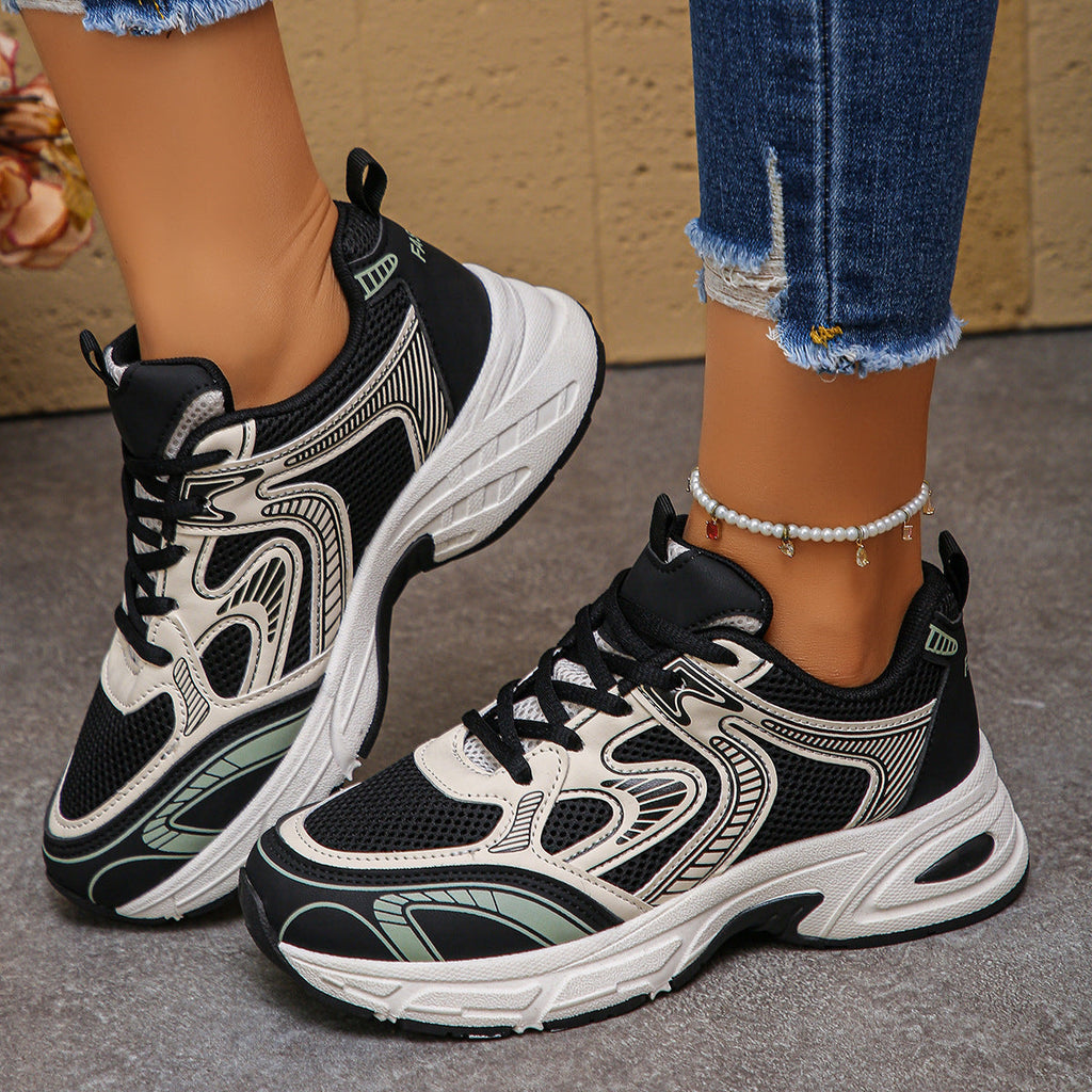 Women’s sporty sneakers with breathable mesh design and cushioned sole Fashion Glam