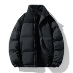 Men's quilted winter jacket with cord trim, high stand-up collar, and warm insulation Fashion Glam