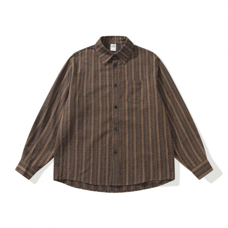 Unisex Lockeres Oversize Shirt made of linen blend with fine waffle texture and breast pocket Fashion Glam