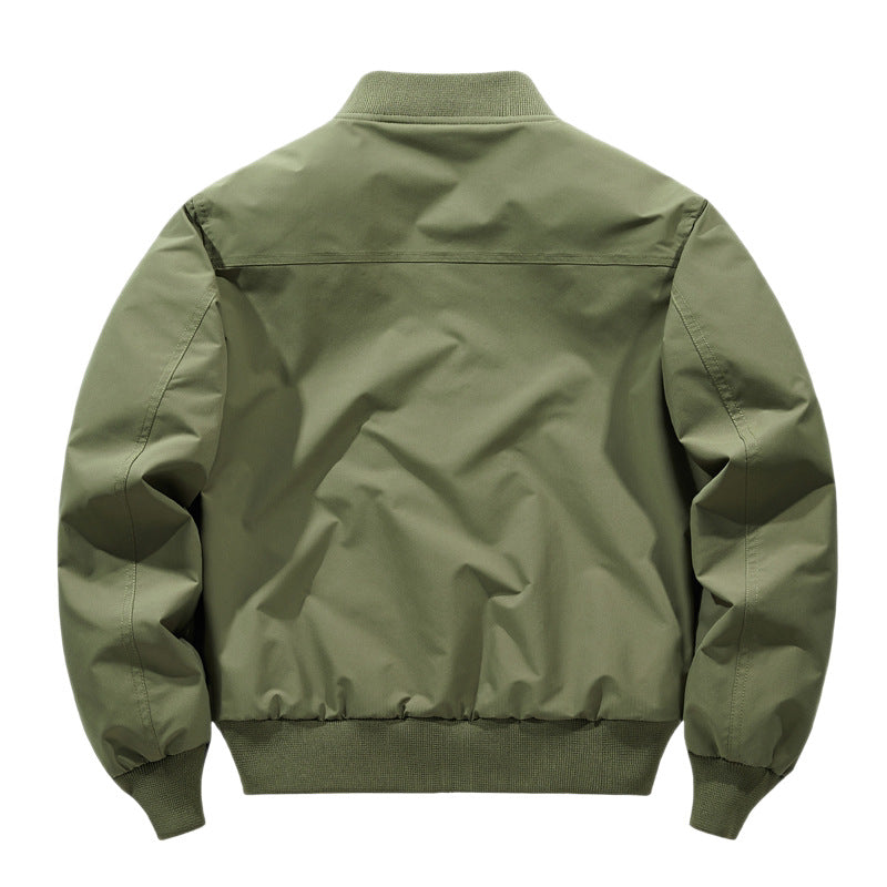 Men's Technical Bomber Jacket with Windproof Shell, Ribbed Cuffs and Zipper Pockets Fashion Glam