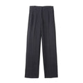 Women's High-Waisted Pleated Trousers with Wide Leg and Classic Tailoring Fashion Glam