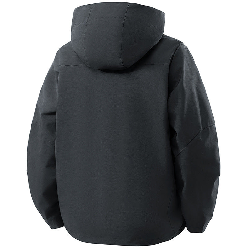 Men's Technical Softshell Outdoor Jacket with Hood water- and windproof membrane sealed zippers Fashion Glam