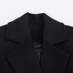Women's wrap coat made of wool blend with belt at the waist and large patch pockets Fashion Glam