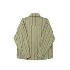 Unisex Oversize Long Sleeve Shirt made of Cotton Blend with Vertical Stripe Pattern and Chest Pocket Fashion Glam