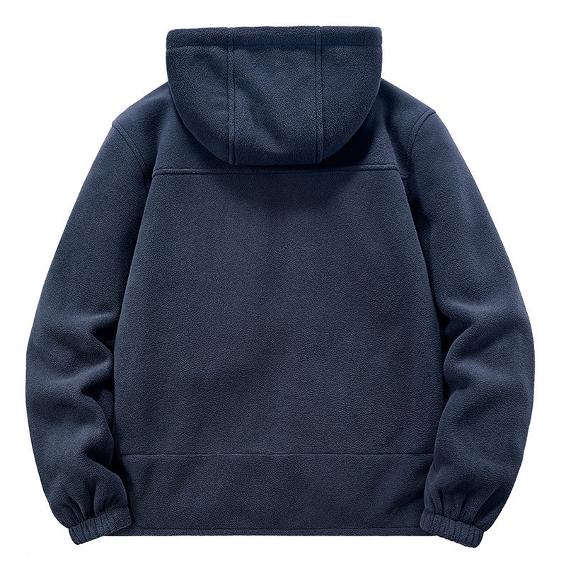 Men's Thermo-Fleece Hoodie with insulating Sherpa trim and concealed zip pockets Fashion Glam