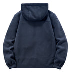 Men's Thermo-Fleece Hoodie with insulating Sherpa trim and concealed zip pockets Fashion Glam