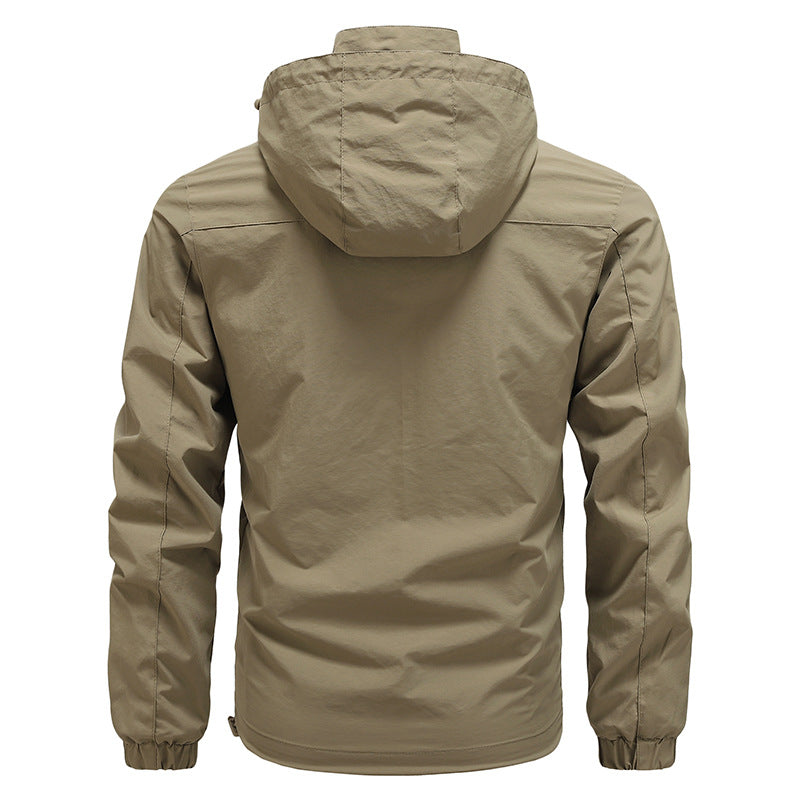 Men's Breathable Ultralight Wind and Rain Jacket with Mesh Lining and Concealed Chest Pocket Fashion Glam