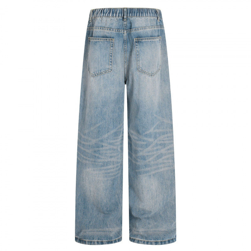 Women's Loose High-Waist Jeans made of lightweight Stonewashed Denim Fashion Glam