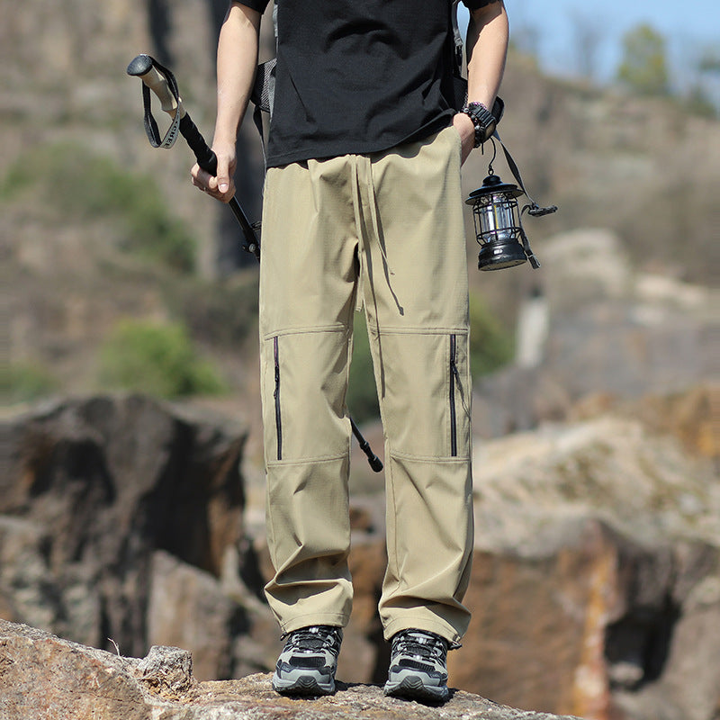 Men's Technical Outdoor and Hiking Pants with Zipper Pockets and Adjustable Waist Fashion Glam