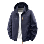 Men's Water-Repellent Ultra-Light Windbreaker with Hood, Zipper, and Chest Pocket Fashion Glam