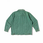 Unisex Boxy Overshirt Jacket made of washed denim with front zipper and multiple pockets Fashion Glam