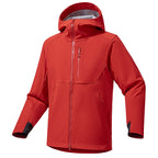 Men's Technical Softshell Hoodie Jacket with Hood, windproof membrane and ergonomic fit Fashion Glam