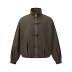 Men's short jacket with stand-up collar and decorative toggle fastenings Fashion Glam