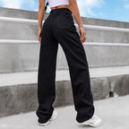 Women's High-Waisted Wide-Leg Jeans with Visible Front Zip, Knee Darts and Raw Hem Fashion Glam