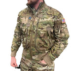 Men's Tactical-Style Camo Bomber Jacket with Multiple Pockets and Ribbed Cuffs Fashion Glam