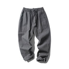 Men's Loose Baggy Cargo Pants with Elastic Waistband Drawstring and Knee Paneling Fashion Glam