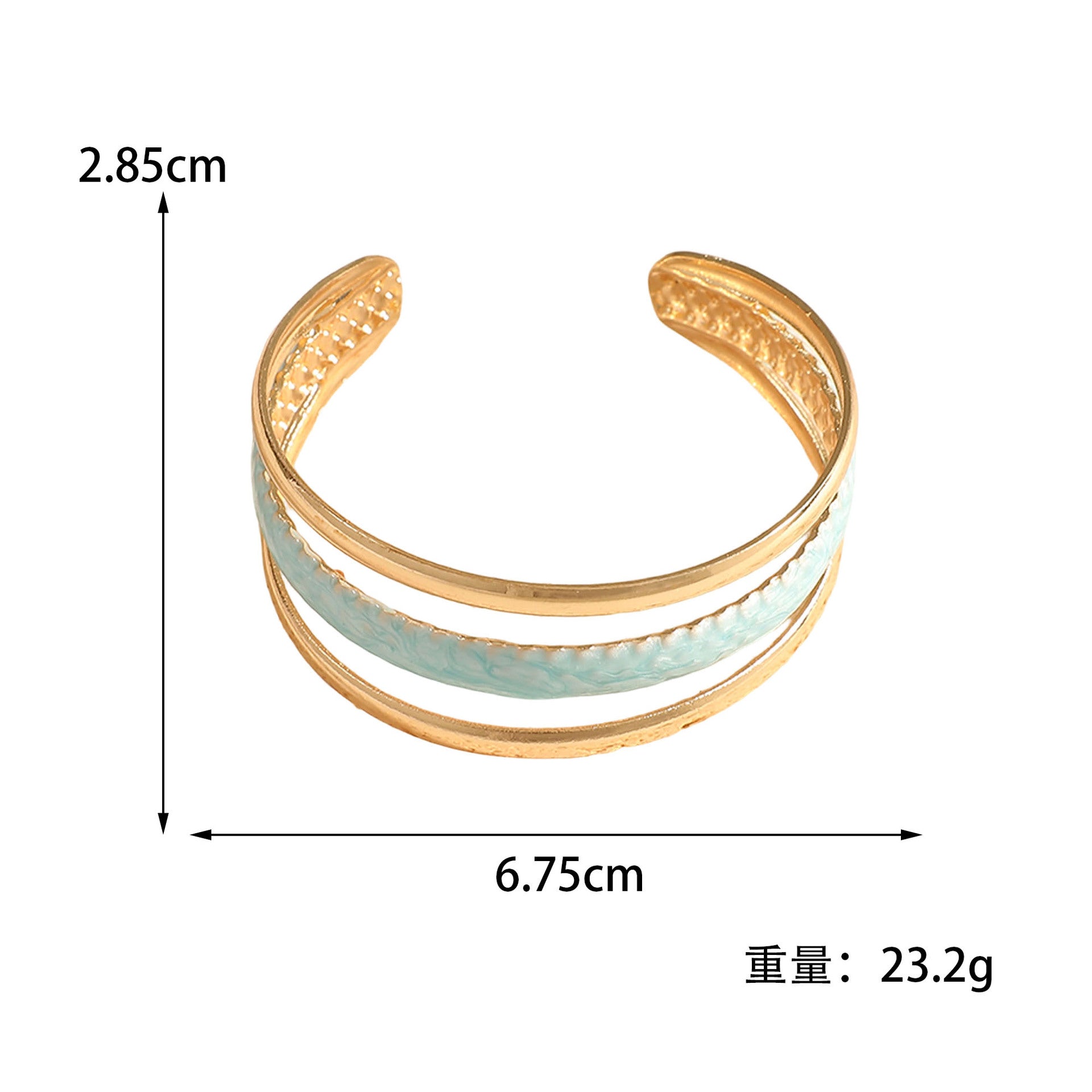 Women Open Bangle with Artistic Relief Design Fashion Glam