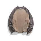 Unisex Oversize Cord Sweatshirt with Raglan Sleeves, Kangaroo Pockets and Drawstring Hem Fashion Glam