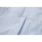 Men's Wide Cut Poplin Shirt with Stripes and Chest Pocket Fashion Glam