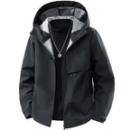 Men's technical hooded softshell jacket with adjustable hood and utility pockets Fashion Glam