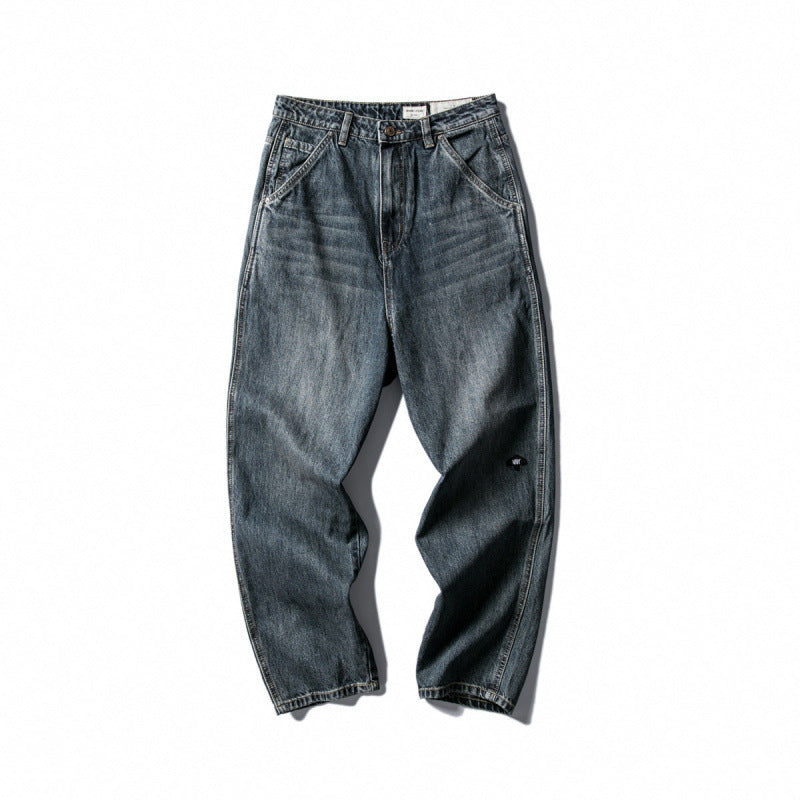 Men's Wide Baggy Jeans made of robust denim with a high waist and used wash Fashion Glam