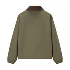 Men's Lightweight Utility Transition Jacket with Cord Collar and Chest Pockets Fashion Glam