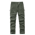Men's Multifunctional Cargo Travel Pants with Elastic Waistband, Zipper Pockets and Knee Reinforcement Fashion Glam