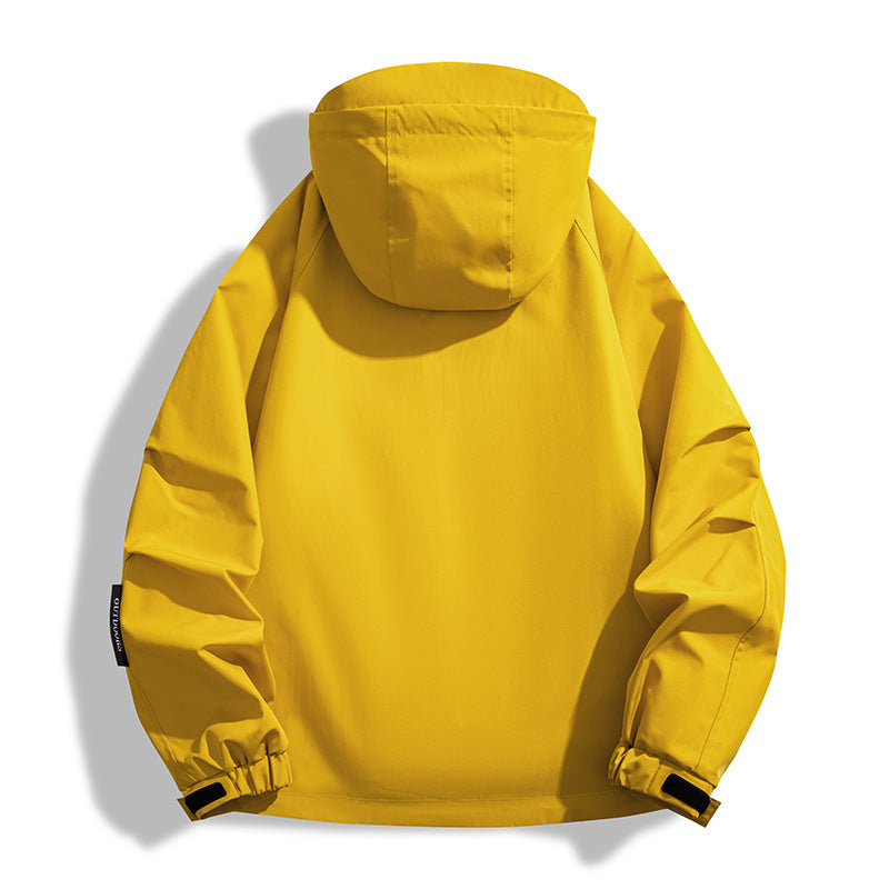 Men's Water-Repellent Utility Outdoor Jacket with Hood, Multiple Pockets and Windproof Membrane Fashion Glam