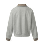Men's sweatshirt with integrated shirt collar and layering look Fashion Glam