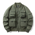 Men's Multi-Pocket Tactical Bomber with Modular Exterior Pockets and D-Ring Details Fashion Glam