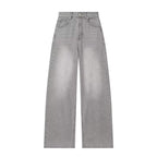 Women's High-Waisted Jeans with Wide Leg and Straight Cut Fashion Glam