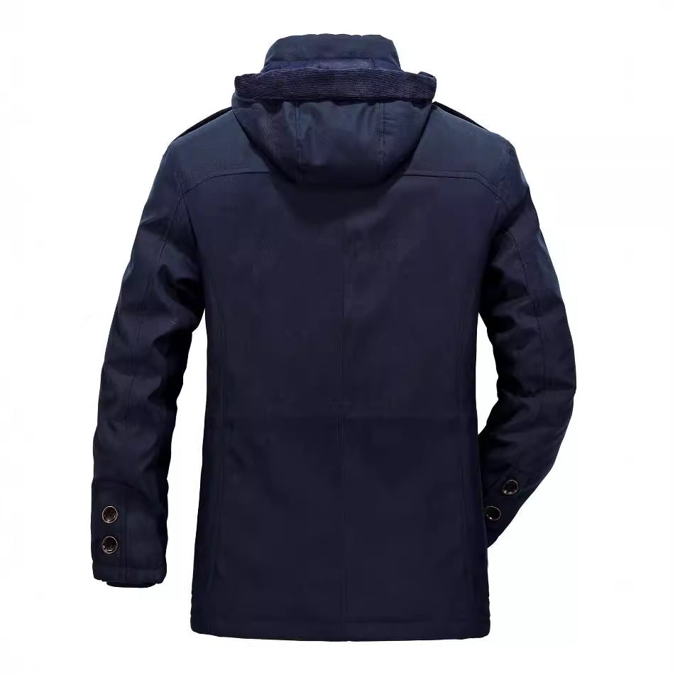 Men's Thermo-Canvas Parka with Sherpa Inner Lining, Removable Hood and Multi-Functional Pockets Fashion Glam