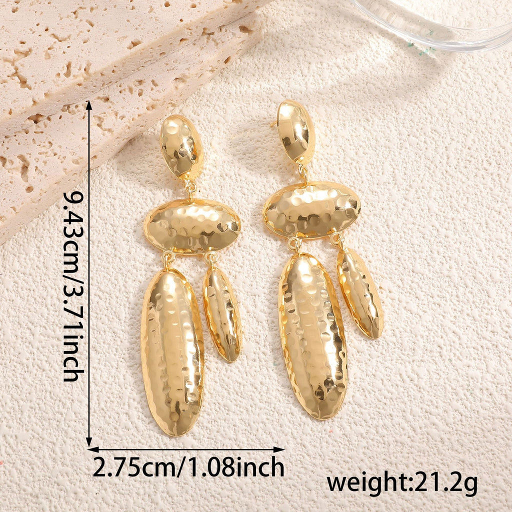 Women Hanging Earrings with artistic, three-dimensional design Fashion Glam