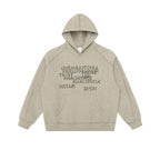 Unisex Oversize Hoodie with typographic Mirror Print, kangaroo pocket and raglan sleeves Fashion Glam