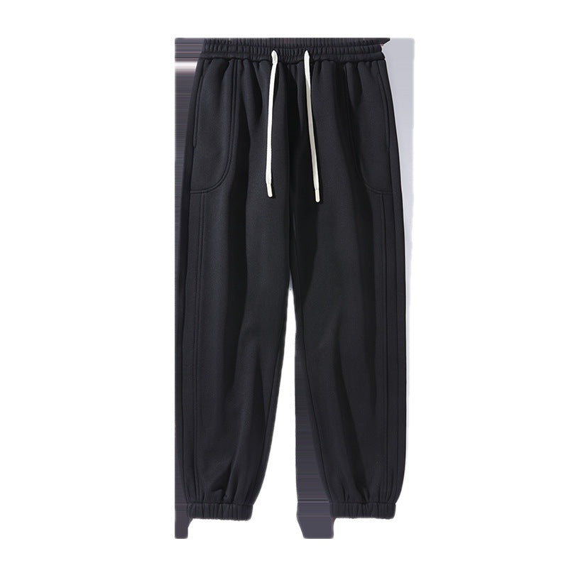 Men Comfortable Athletic Jogging Pants with Drawstring and Elastic Ankle Cuffs Fashion Glam