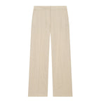 Women's Lightweight Linen Trousers with Wide Leg and Pleat Fashion Glam
