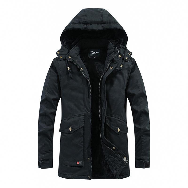 Men's city parka with teddy lining, hood, and windproof inner placket Fashion Glam